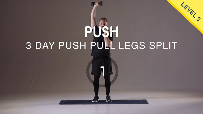 Entrenamiento de 3 días con piernas separadas y con empuje y tracción