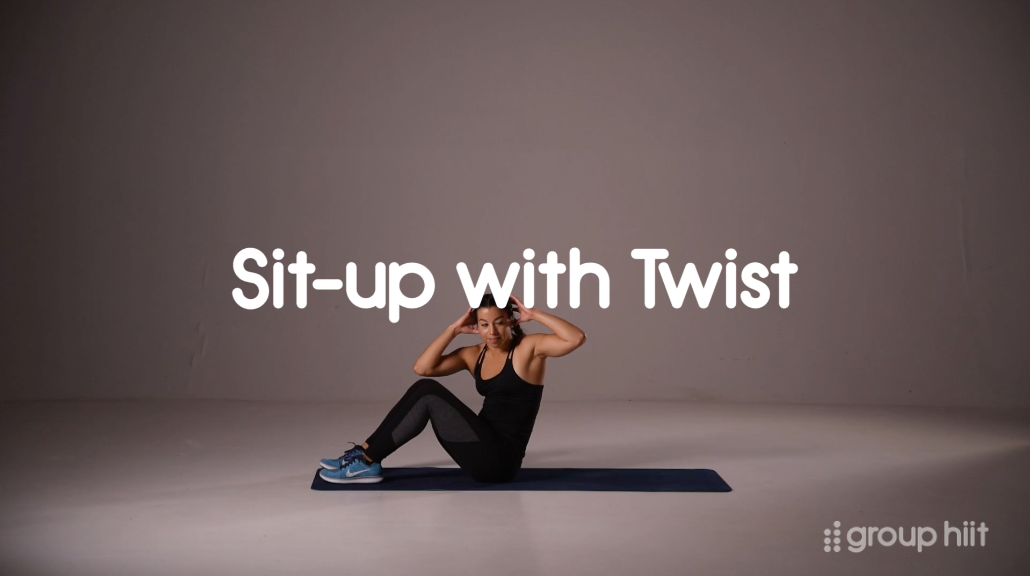 How to do sit up with twist hiit exercise
