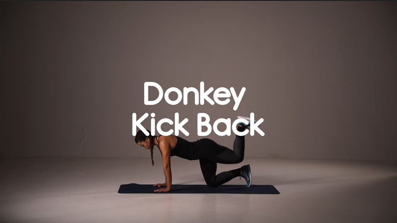 How to do donkey kick back hiit exercise