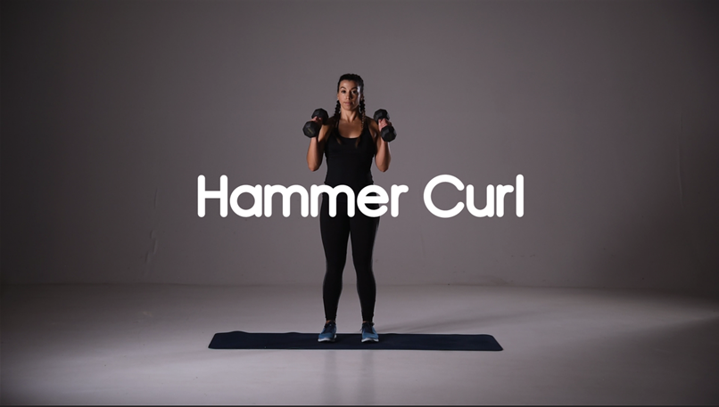 How to do hammer curl hiit exercise