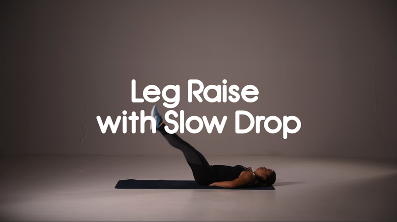 How to do leg raise with slow drop hiit exercise