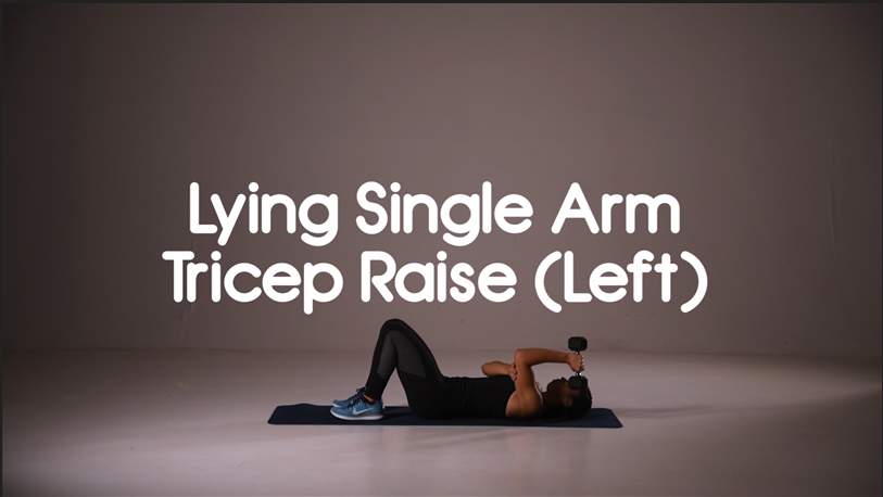 How to do lying single arm tricep raise hiit exercise