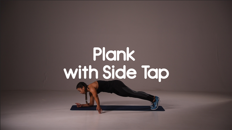 Plank with Side Taps HIIT Exercise Group HIIT