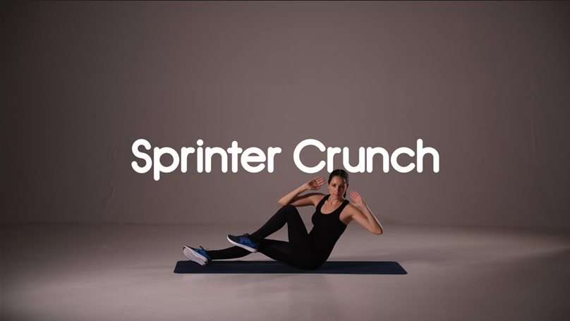 How to do sprinter crunch ab hiit exercise