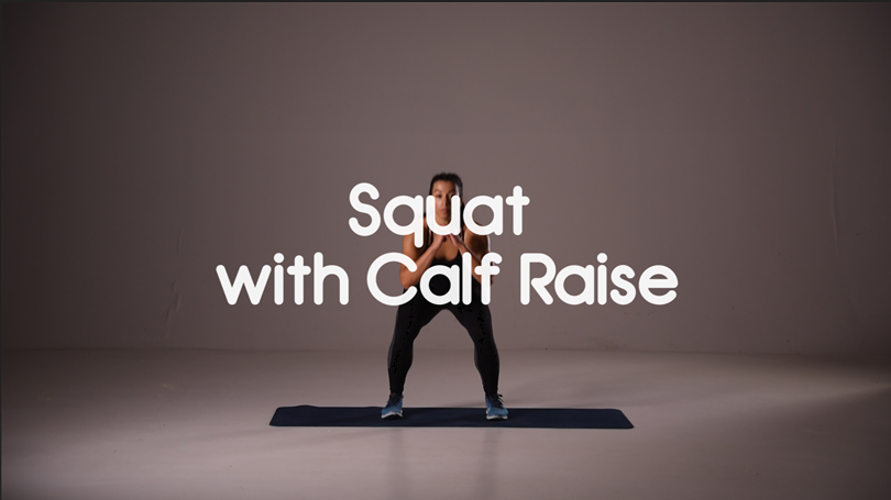 How to do a Squat with Calf Raise HIIT Exercises for Glutes Group HIIT