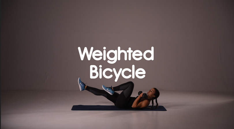 How to do weighted bicycle ab exercise
