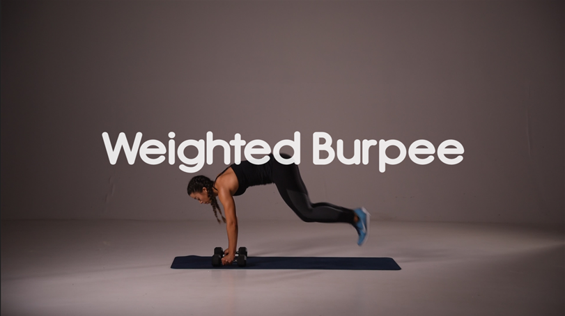 How to do weighted burpee hiit exercise