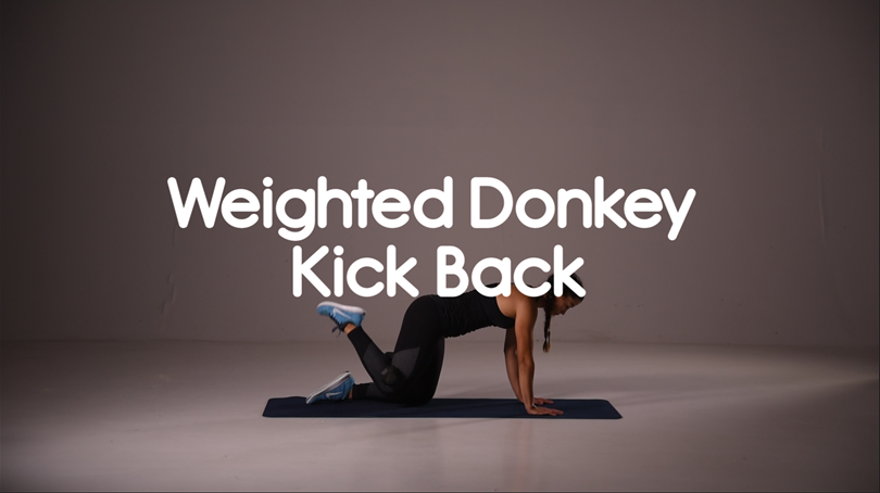 How to do weighted donkey kick back exercise