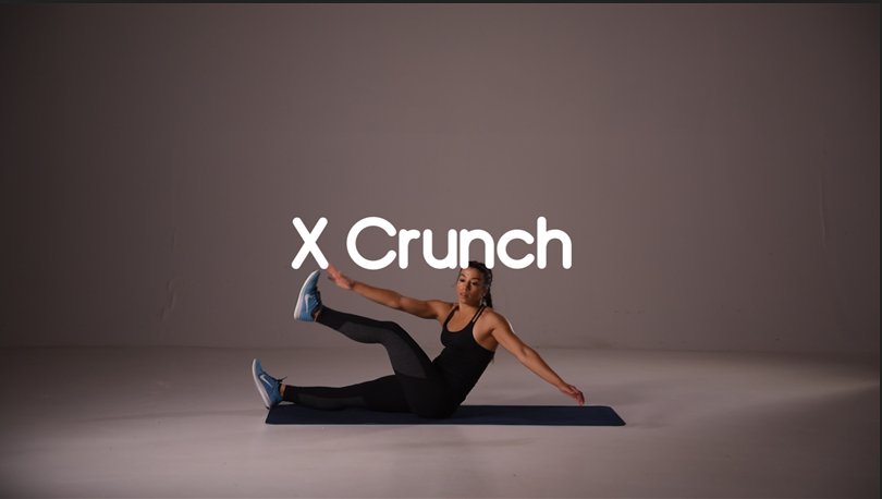 How to do x crunch ab exercise